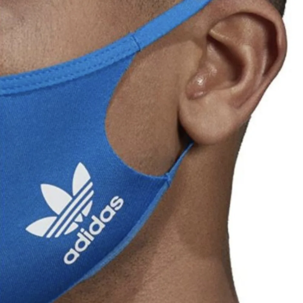 LAST CHANCE! New Adidas Non Medical 3 PCS Blue Face Masks M/L